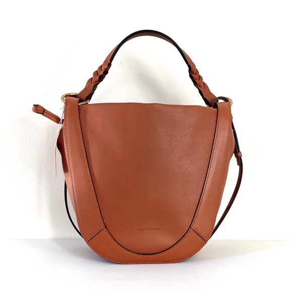 Ulla Johnson Hilma Top-Handle Leather Bucket Bag in Sienna Brown - Picture 15 of 16